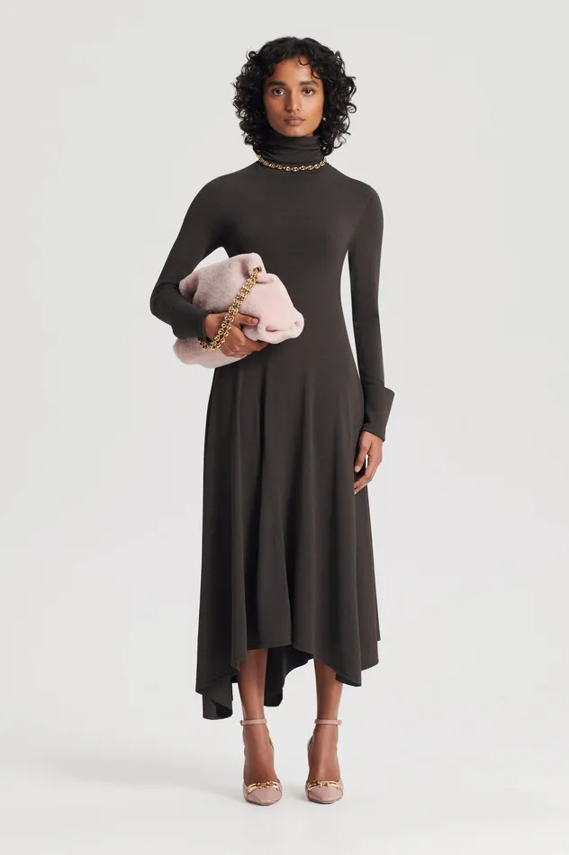 Dresses Scanlan Theodore Women DRAPE HEM DRESS JUNGLE