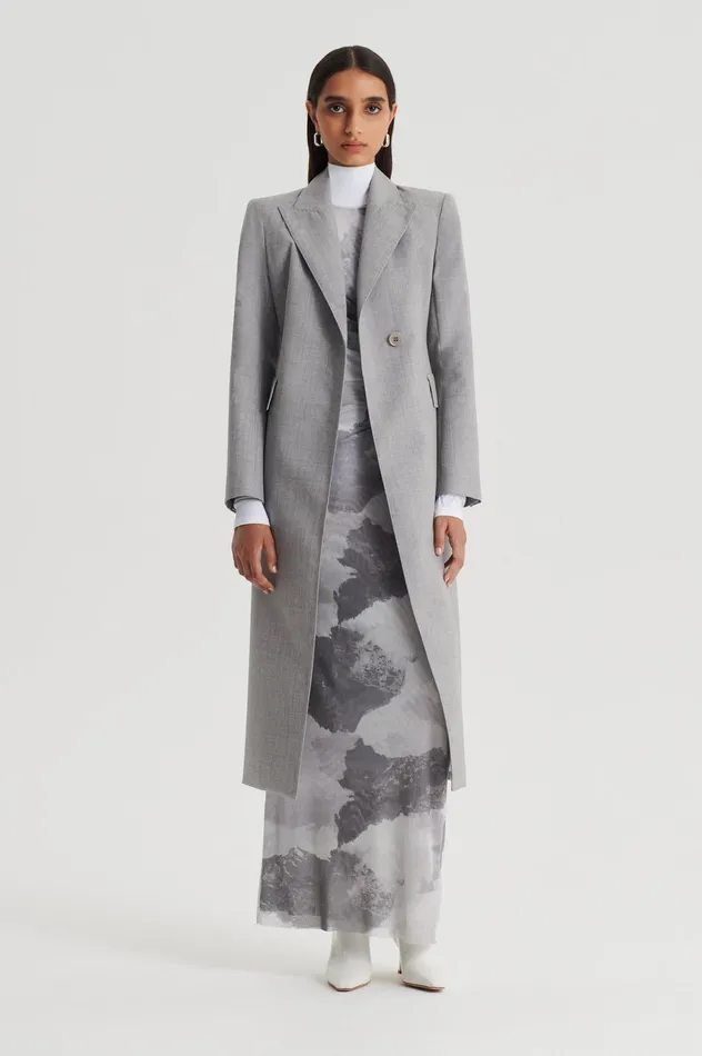 Dresses Scanlan Theodore Women MESH CLOUD PRINT DRESS GREY