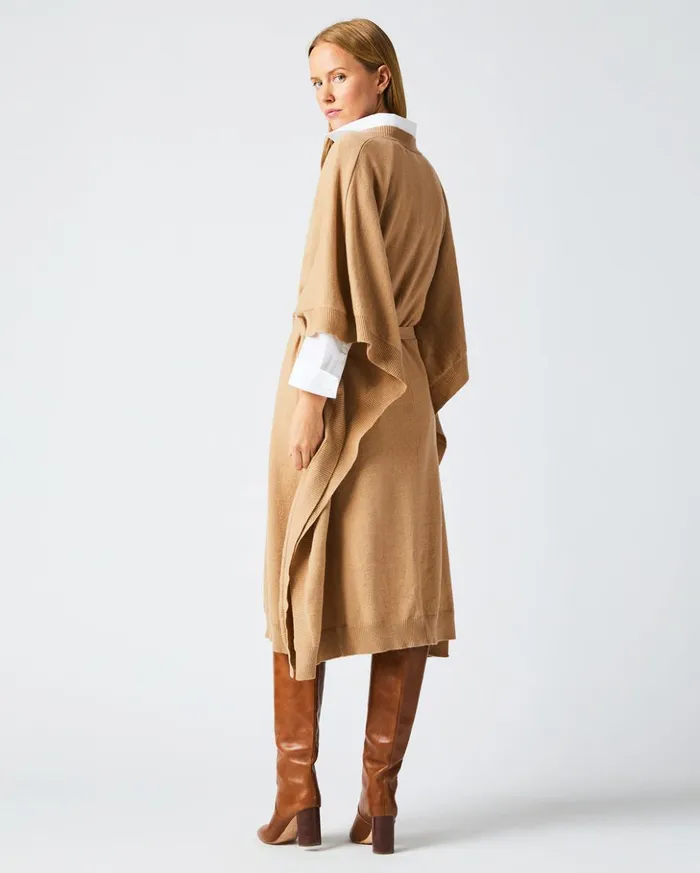 Dresses Women Billy Reid Poncho Sweater Dress Camel