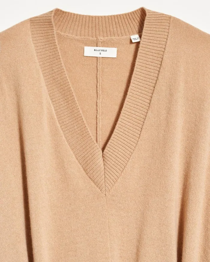 Dresses Women Billy Reid Poncho Sweater Dress Camel