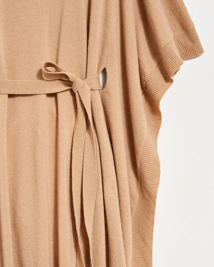 Dresses Women Billy Reid Poncho Sweater Dress Camel