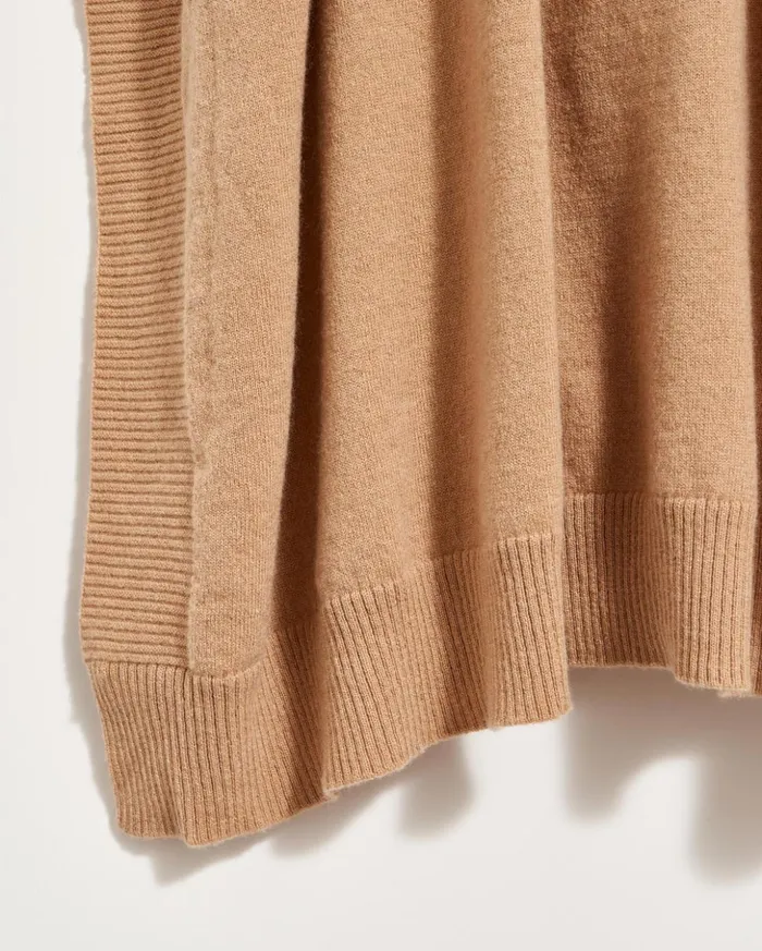 Dresses Women Billy Reid Poncho Sweater Dress Camel