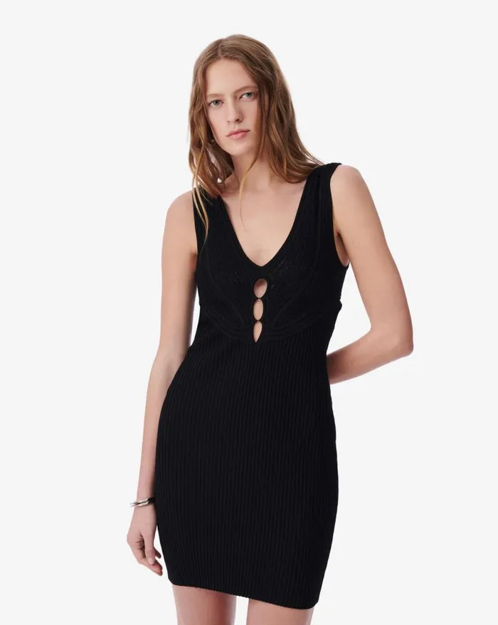 Dresses Women IRO NAURIA SHORT VNECK CUTOUT DRESS