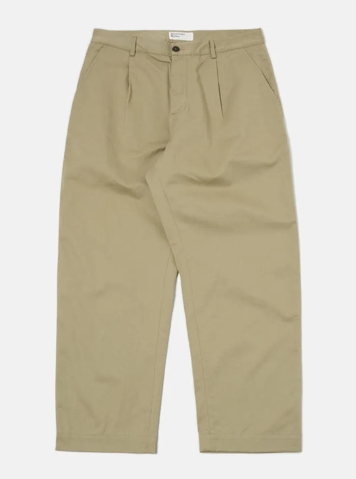 Duke Pant In Stone Twill Men Universal Works Trousers