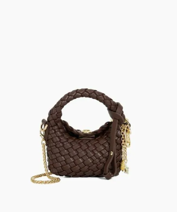 Dune London Bag Charms Women Deliberate Xs Dark Brown Extra Small Woven Bag Charm Brown Dune London Bag Charms Women Deliberate Xs Dark Brown Extra Small Woven Bag Charm Brown