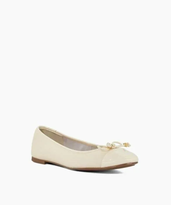 Dune London Ballet Pumps Women Hallo Ecru CharmDetail Ballet Shoes Neutral