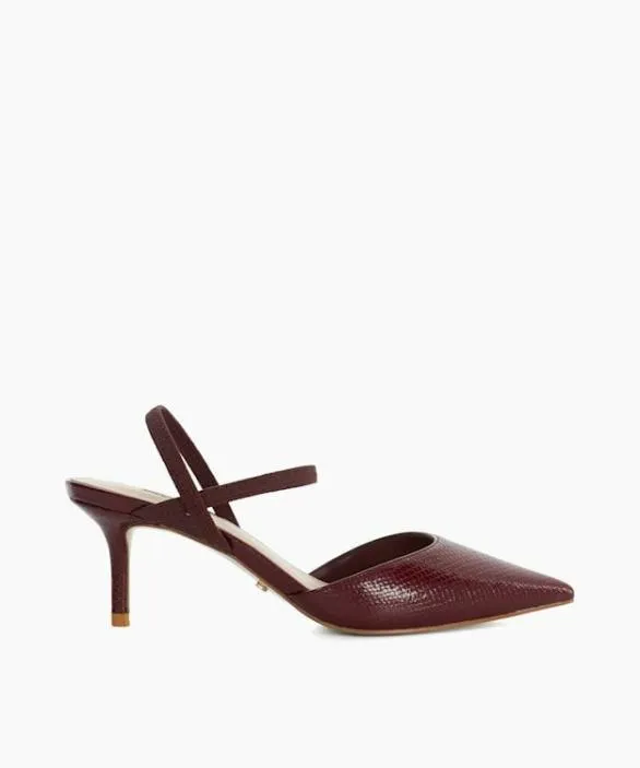 Dune London Court Shoes Women Classical Burgundy Stiletto Heeled Courts Red