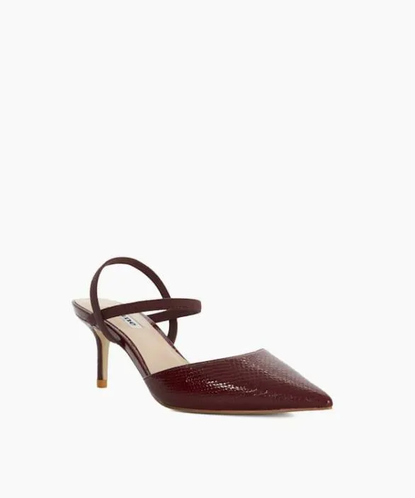 Dune London Court Shoes Women Classical Burgundy Stiletto Heeled Courts Red