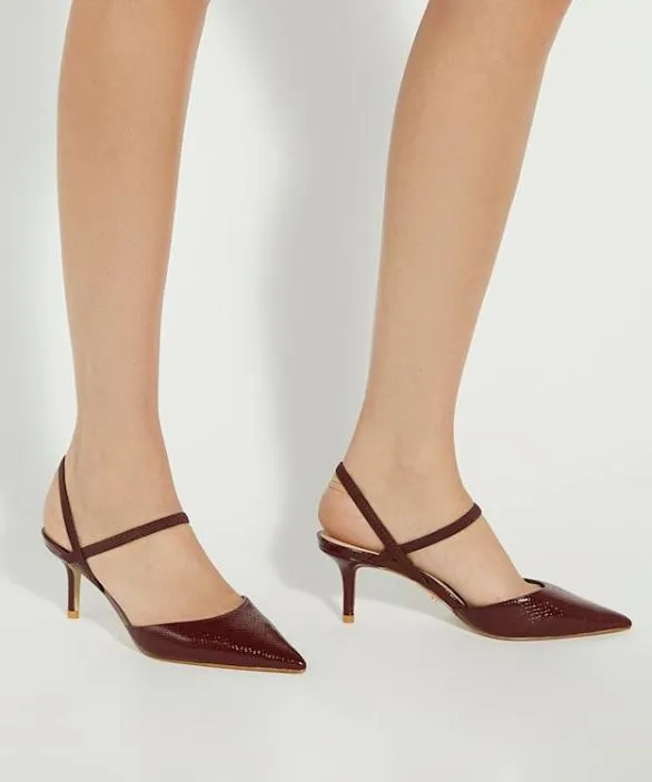Dune London Court Shoes Women Classical Burgundy Stiletto Heeled Courts Red