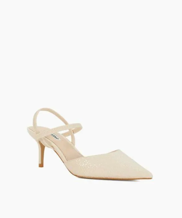 Dune London Court Shoes Women Classical Ecru Stiletto Heeled Courts Neutral