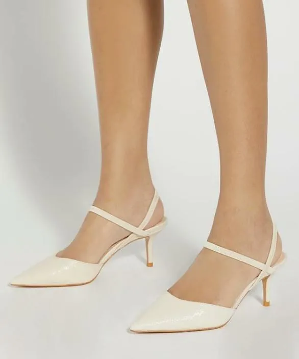 Dune London Court Shoes Women Classical Ecru Stiletto Heeled Courts Neutral