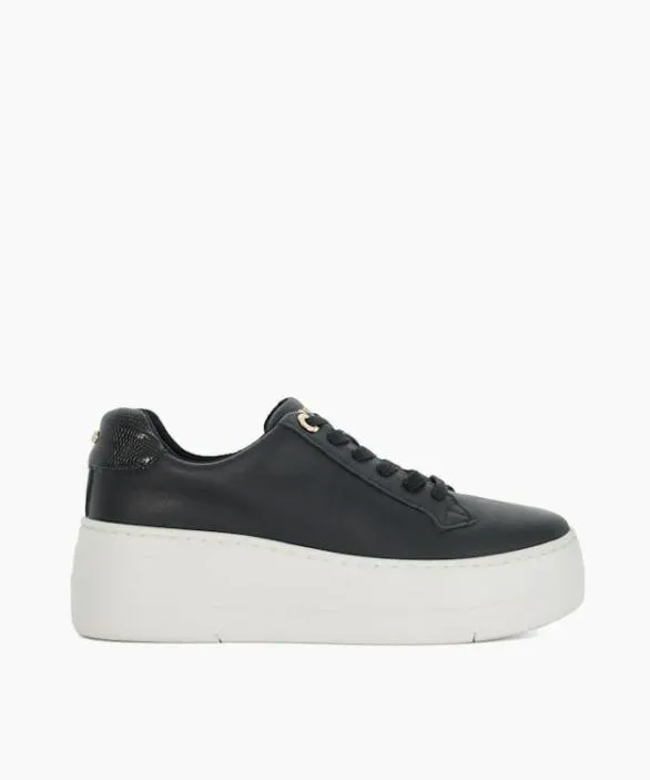 Dune London Episode Trainers Women Episode Black Lace Up Flatform Trainers Black Leather Dune London Episode Trainers Women Episode Black Lace Up Flatform Trainers Black Leather