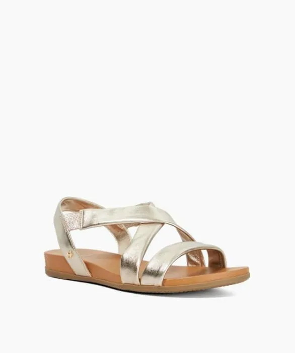 Dune London Gold Sandals Women Landies Gold Flat Sandals Brown