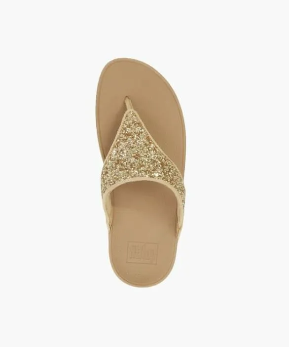Dune London Gold Sandals Women Lulu Glitter Gold Glitter Toe Post Sandals Metallic