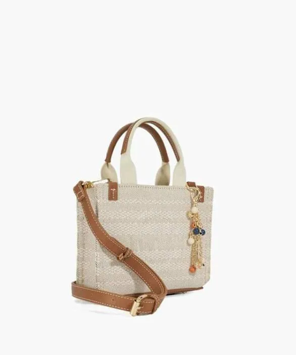 Dune London Handbags Women BabyDeltra Natural Small Canvas Tote With Detachable Charms Neutral