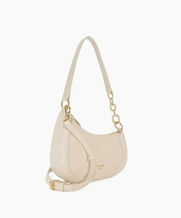 Dune London Shoulder Bags Women Direction Ecru Asymmetric Chain Detail Shoulder Bag White