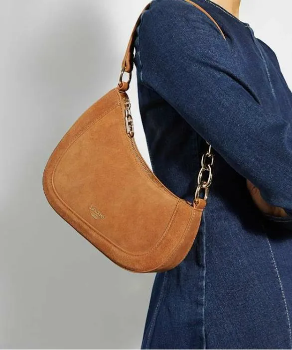 Dune London Shoulder Bags Women Direction Tan Asymmetric Chain Detail Shoulder Bag Brown