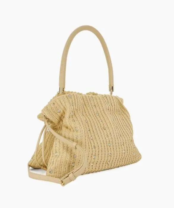 Dune London Shoulder Bags Women Primrose L Natural Leather Drawstring Bag Black