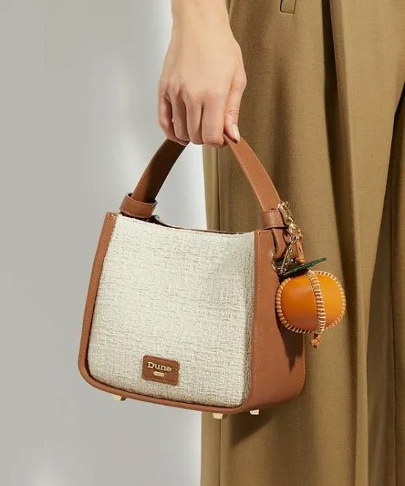 Dune London Tote Bags Women Daniella Tan Structured Shoulder Bag With Detachable Bag Charm Neutral