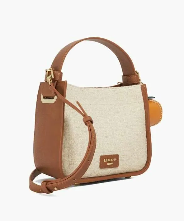 Dune London Tote Bags Women Daniella Tan Structured Shoulder Bag With Detachable Bag Charm Neutral
