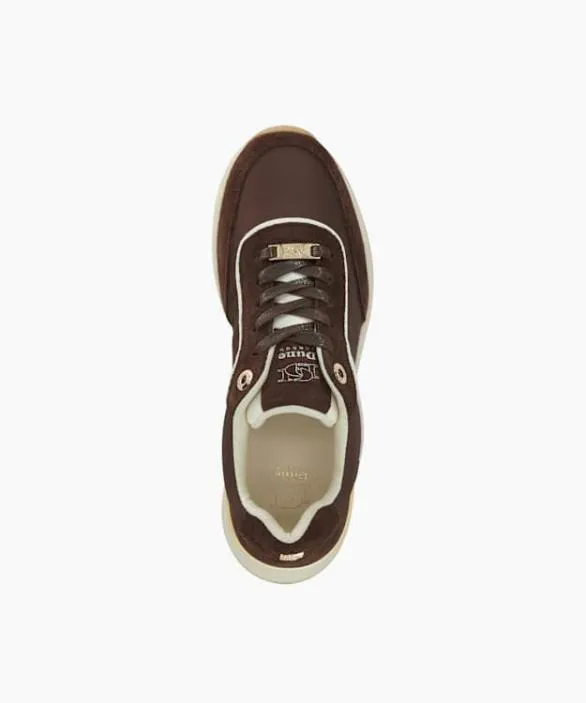 Dune London Trainers Women Eludes Brown Suede Round Toe Trainers Brown