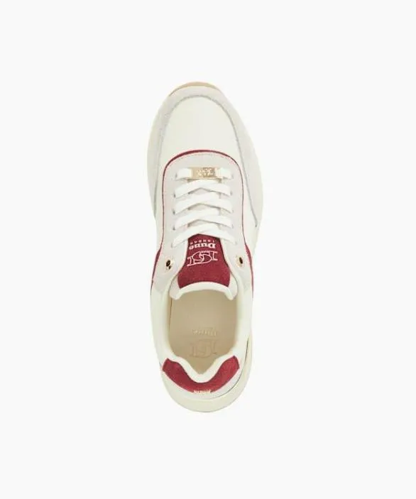 Dune London Trainers Women Eludes White Suede Round Toe Trainers White