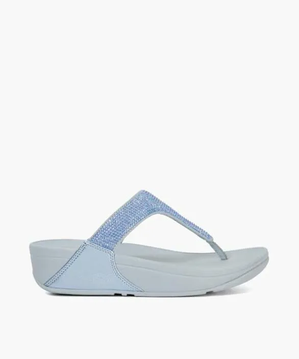 Dune London Wedge Sandals Women Lulu Crystal Em Blue Crystal Toe Post Sandals Blue