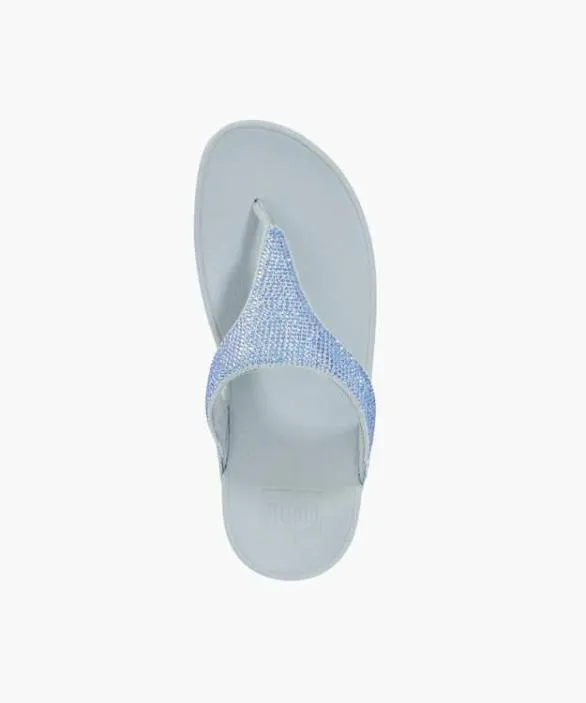Dune London Wedge Sandals Women Lulu Crystal Em Blue Crystal Toe Post Sandals Blue