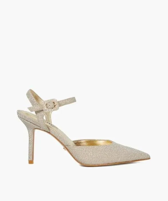 Dune London Wide Fit Shoes Women Channel Gold Wide Fit Buckle Detail Embellished Heeled Courts Metallic Dune London Wide Fit Shoes Women Channel Gold Wide Fit Buckle Detail Embellished Heeled Courts Metallic
