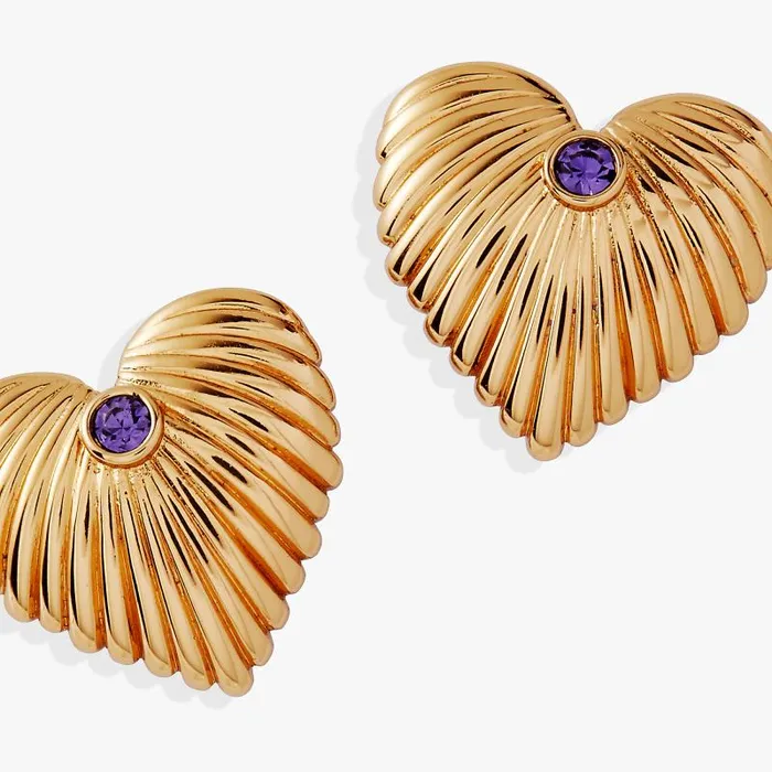 Earrings Women Alex And Ani Puffy Heart Statement Earrings Gold