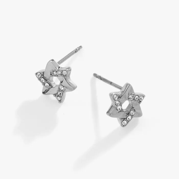 Earrings Women Alex And Ani Star Of David Mini Stud Earrings Stainless Steel Gold