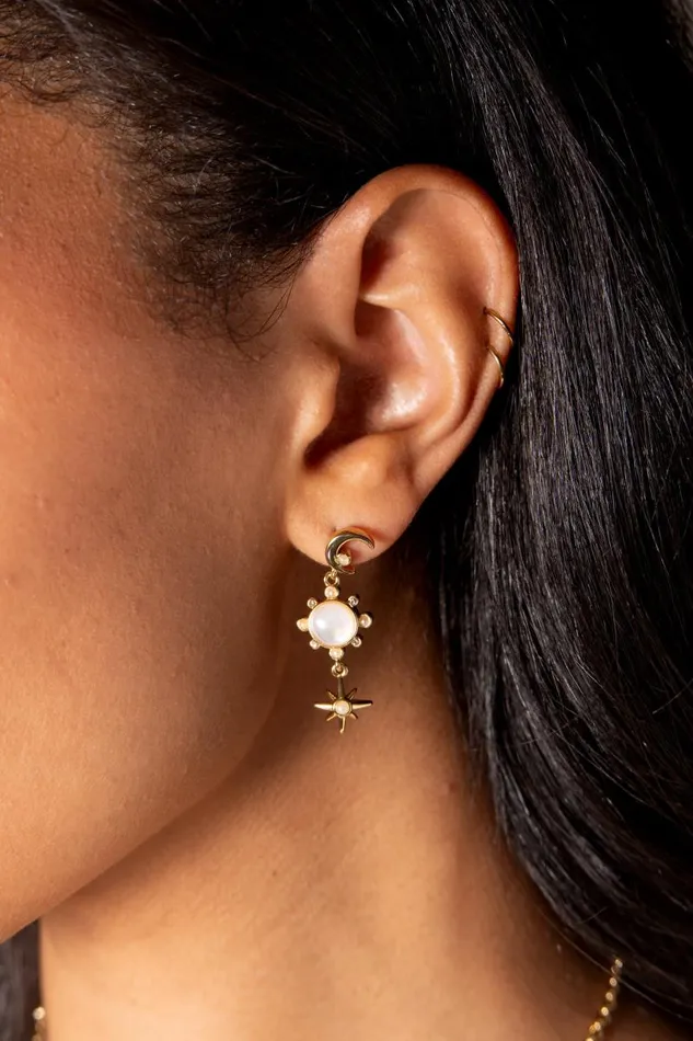 Earrings Women Alex And Ani Stargazer Drop Earrings Gold