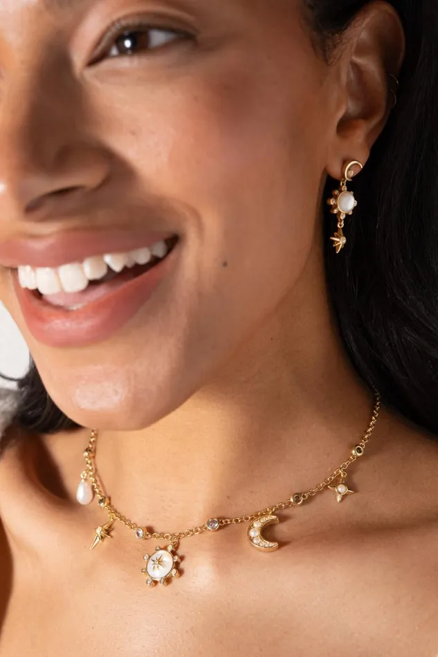 Earrings Women Alex And Ani Stargazer Drop Earrings Gold