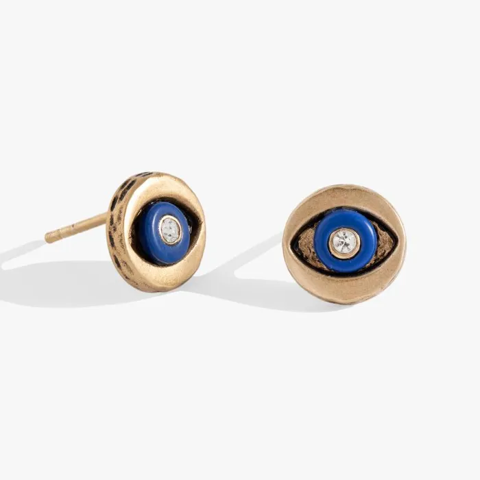 Earrings Women Alex And Ani Untamed Evil Eye Stud Earring Antique Gold