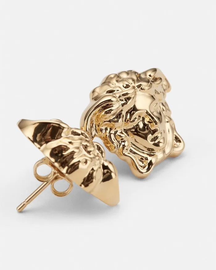 Earrings WomenMen Versace Medusa Head Earrings Gold