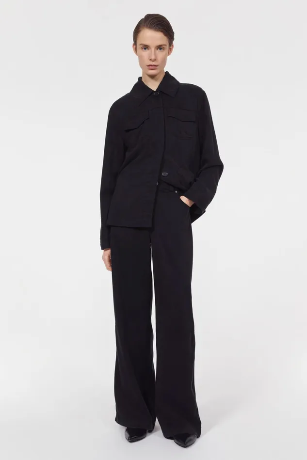 Eileen Tactile Pants Black Women Rodebjer Trousers