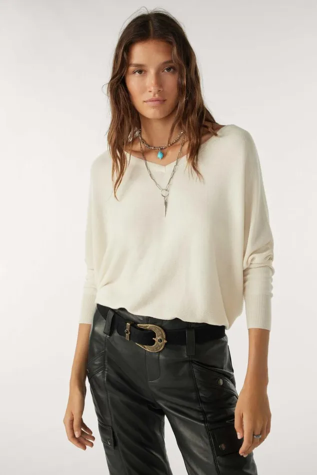 ElsyVNeck Backless Sweater Clothing Baandsh Sweaters and Cardigans