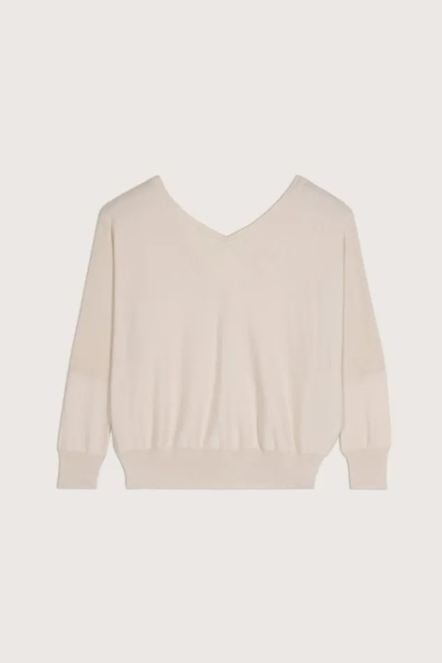 ElsyVNeck Backless Sweater Clothing Baandsh Sweaters and Cardigans