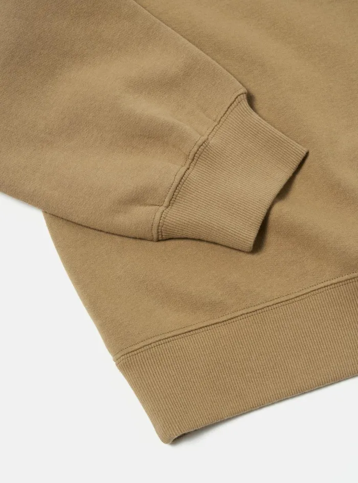 Embroidered Sweatshirt In Sand Brush Back Sweat Men Universal Works Sweatshirts