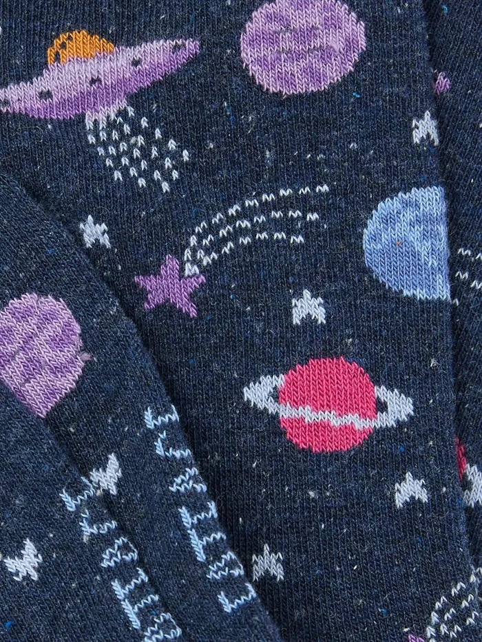 Fat Face 3 For 2 Socks Blue Space Socks 1 Pack Size 47 8211 Women