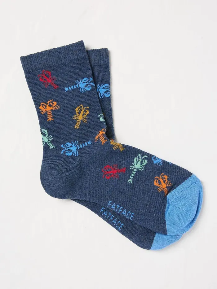 Fat Face 3 For 2 Socks Navy Blue Lobster Socks 1 Pack 8211 Kids