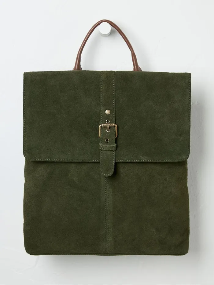 Fat Face Bags and Purses Rue Green Suede Rucksack 8211 Women