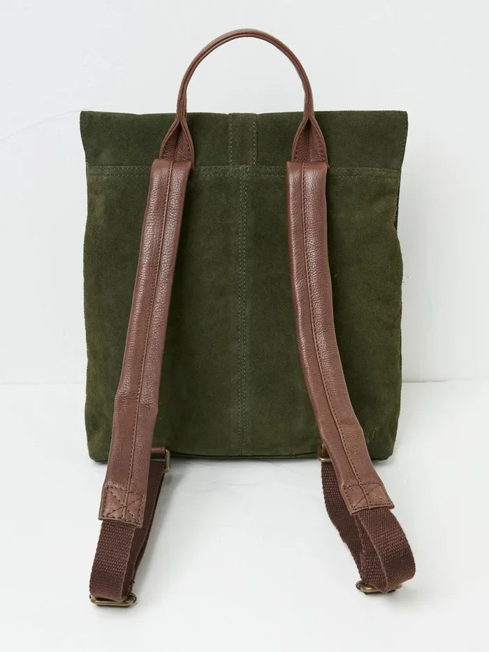 Fat Face Bags and Purses Rue Green Suede Rucksack 8211 Women