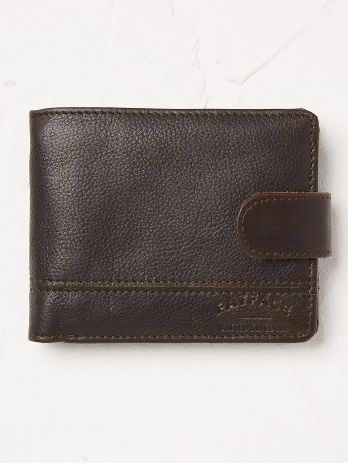 Fat Face Bags and Wallets Chocolate Brown Seamed Leather Wallet 8211 Men