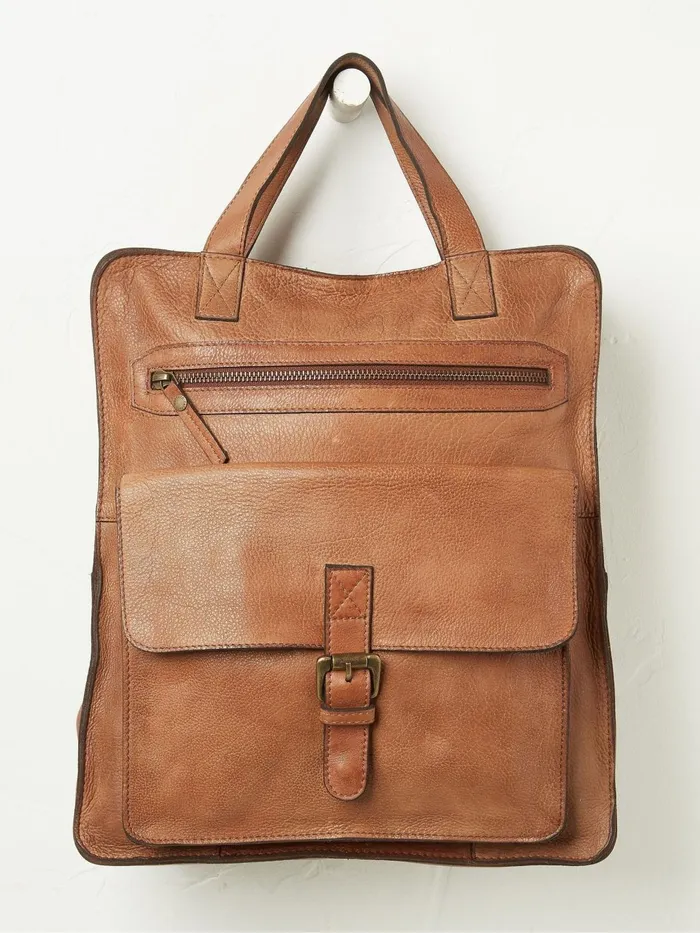 Fat Face Bags and Wallets Windsor Brown Leather Rucksack 8211 Men