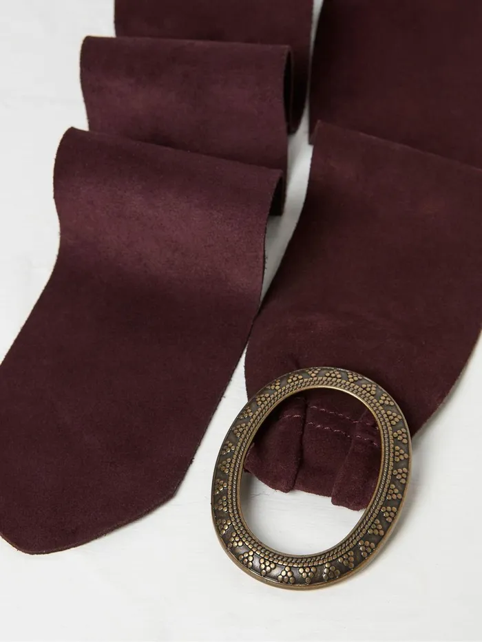 Fat Face Belts Burgundy Red Soft Wide Waist Belt 8211 Women