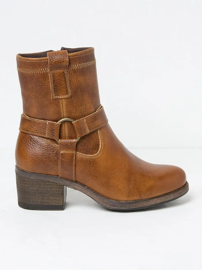 Fat Face Boots Hazel Tan Brown Mid Heel Boots 8211 Women