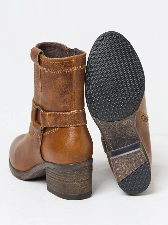 Fat Face Boots Hazel Tan Brown Mid Heel Boots 8211 Women