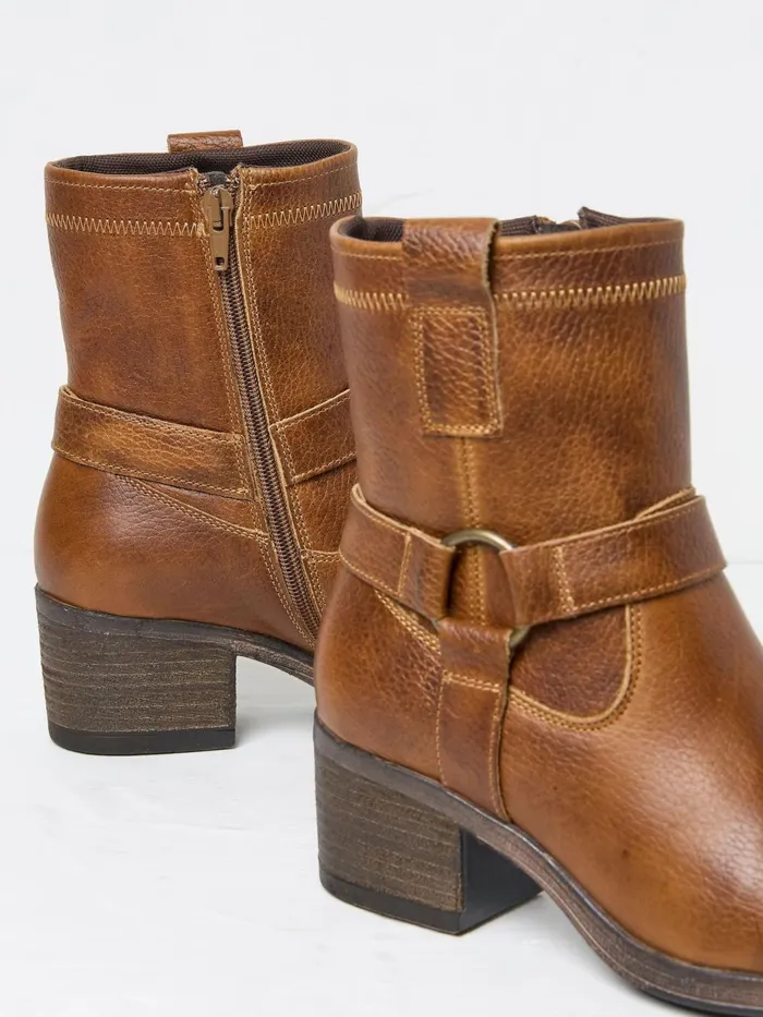 Fat Face Boots Hazel Tan Brown Mid Heel Boots 8211 Women