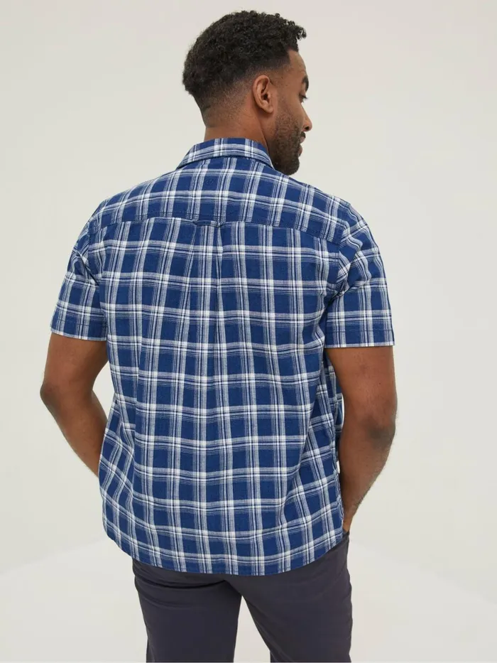 Fat Face Coats and Jackets Blue Crowford Check Shirt 8211 Men